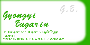 gyongyi bugarin business card